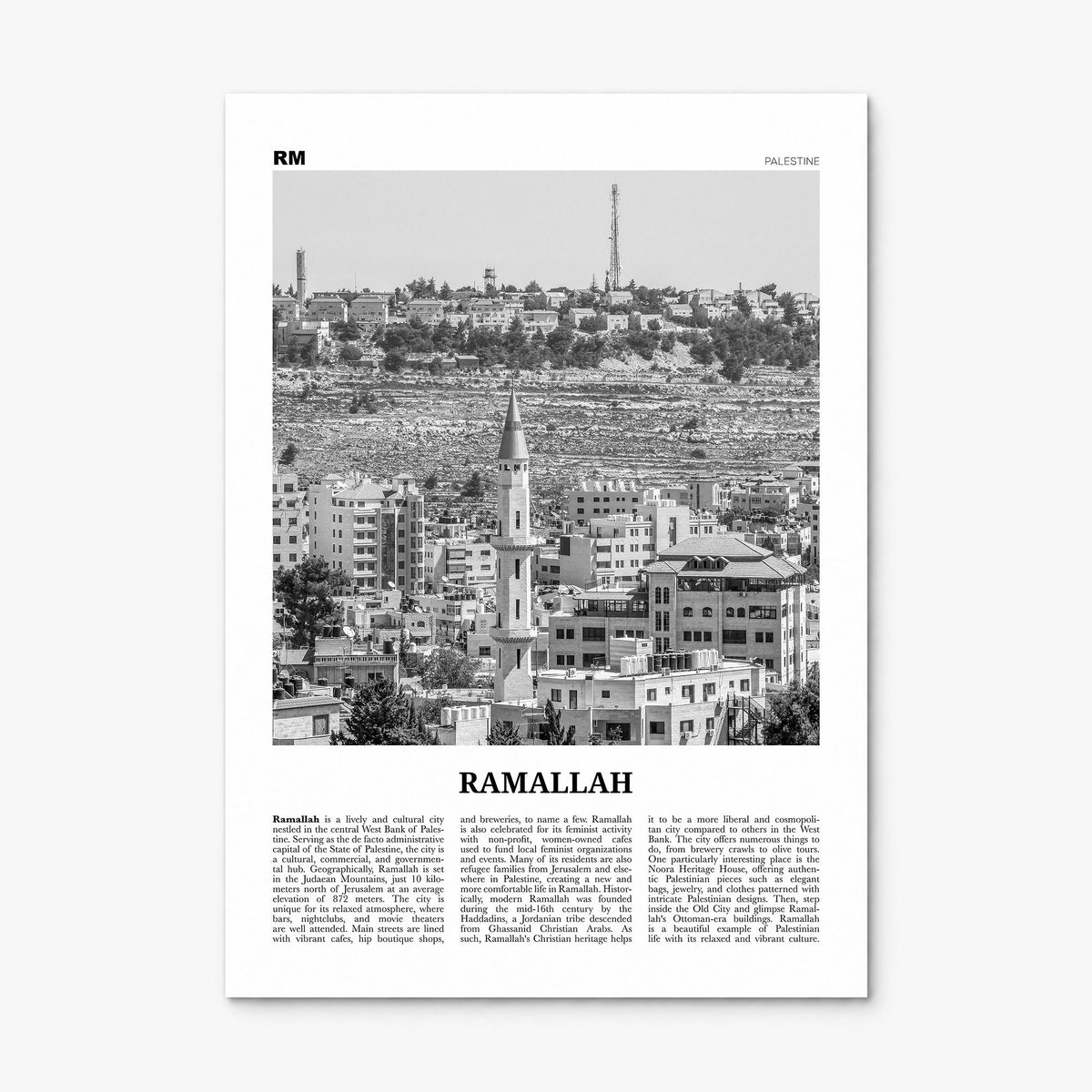 Ramallah Newspaper Poster, print only (unframed)