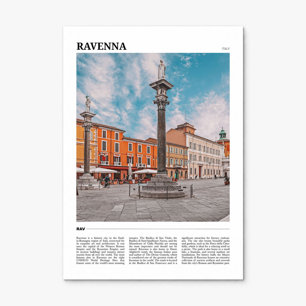 Ravenna Travel Poster, print only (unframed)