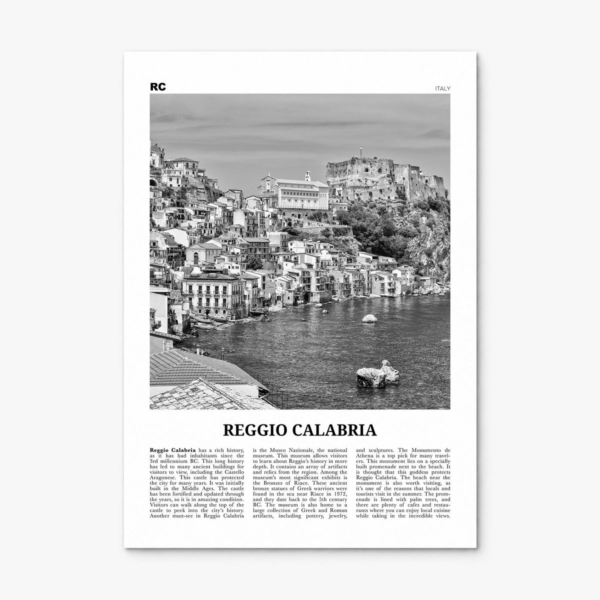 Reggio Calabria Newspaper Poster, print only (unframed)