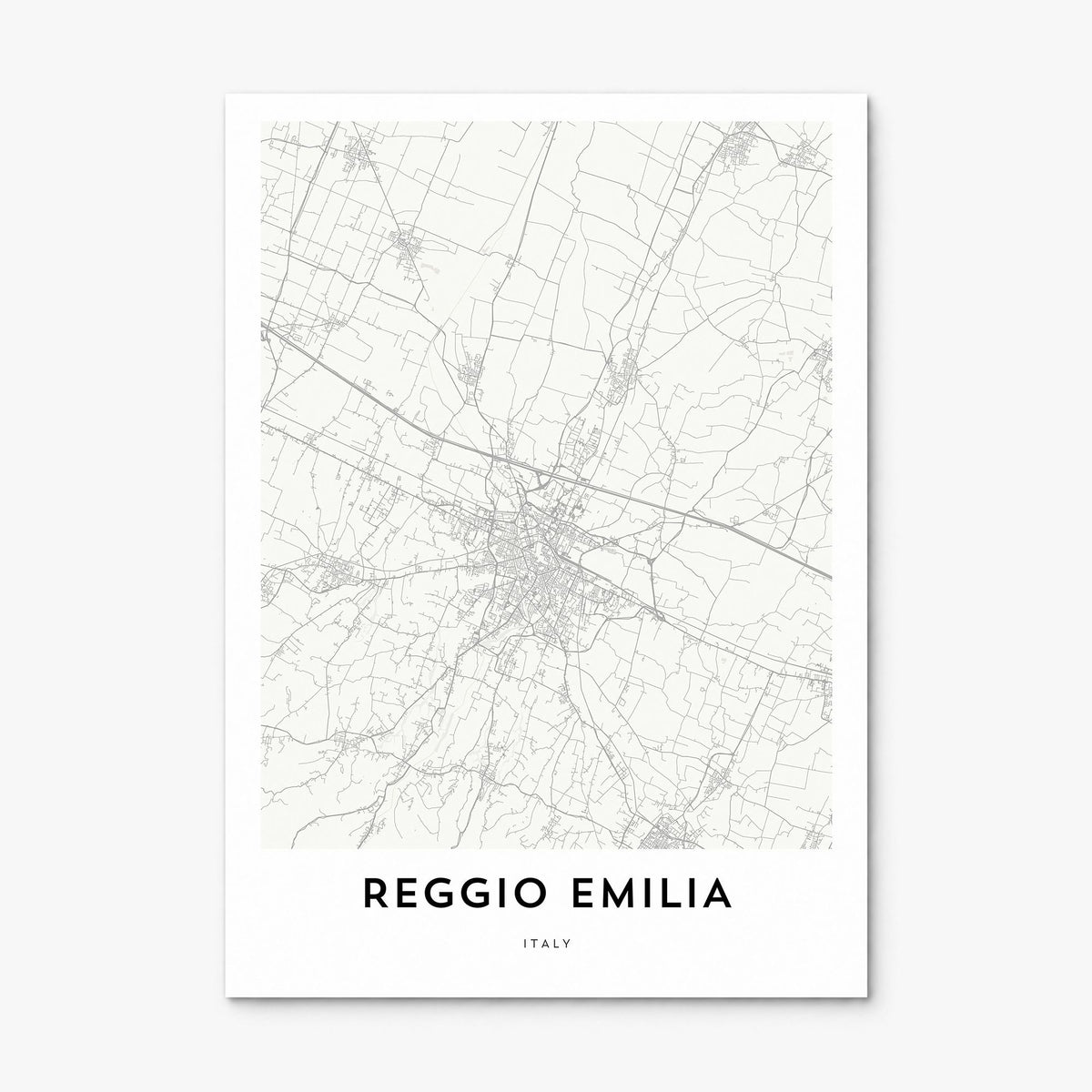 Reggio Emilia Map Poster, print only (unframed)