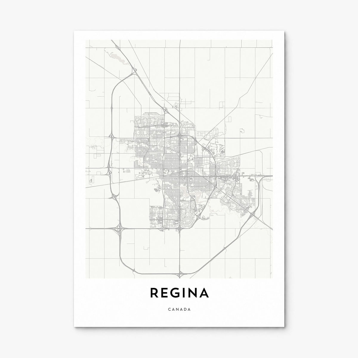 Regina Map Poster, print only (unframed)