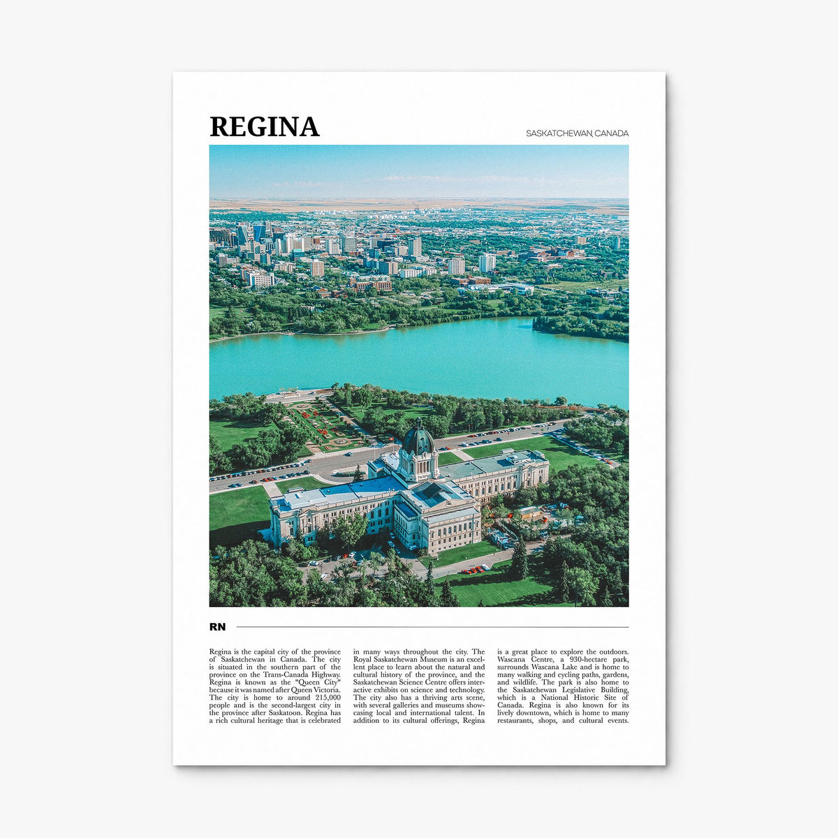 Regina Travel Poster, print only (unframed)