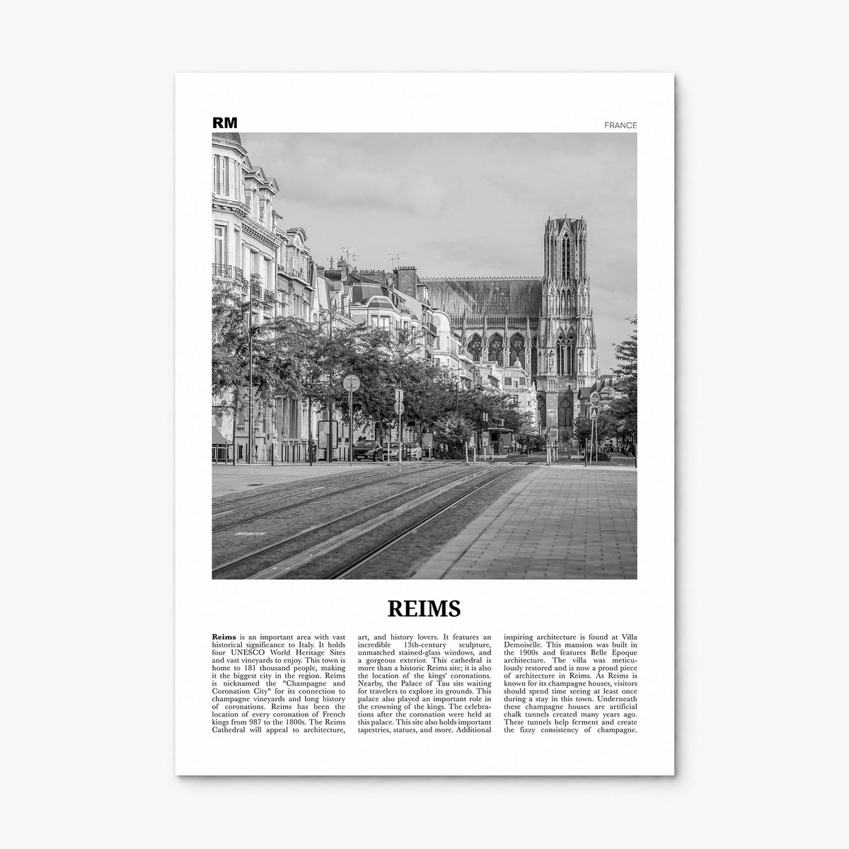 Reims Newspaper Poster, print only (unframed)