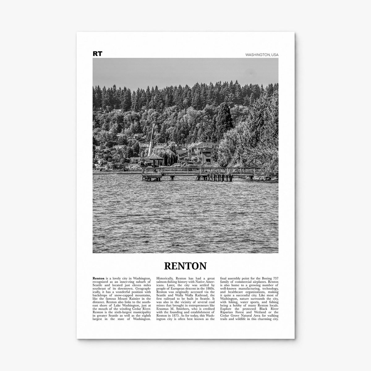 Renton Newspaper Poster, print only (unframed)