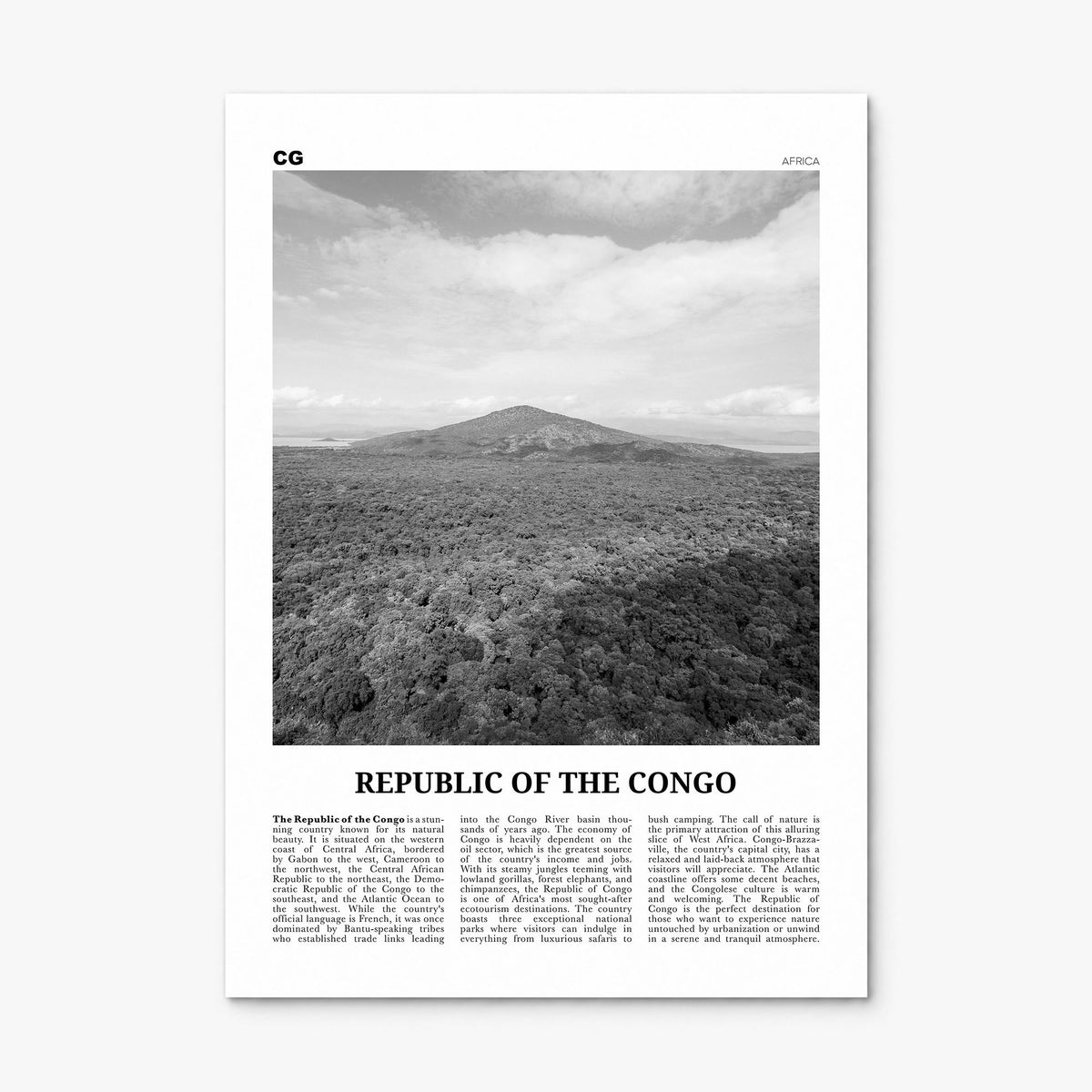 Republic of the Congo Newspaper Poster, print only (unframed)