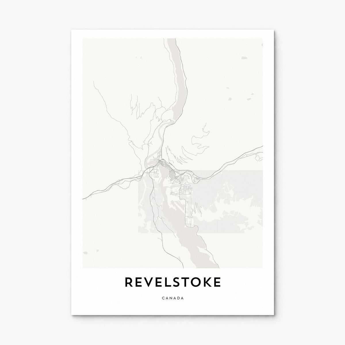 Revelstoke Map Poster, print only (unframed)