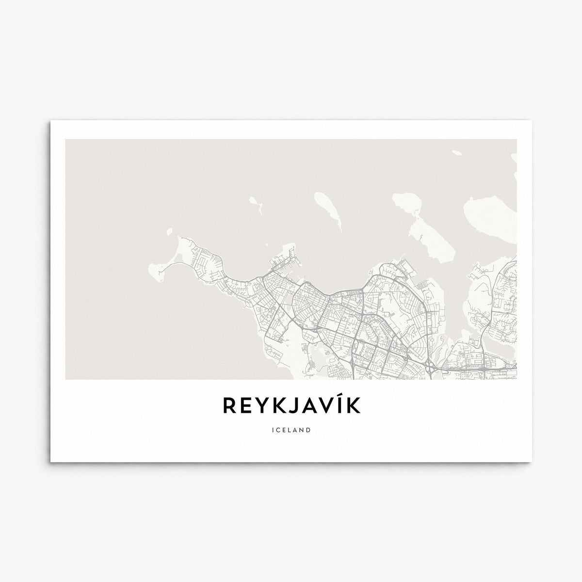 Reykjavík Map Poster, print only (unframed)