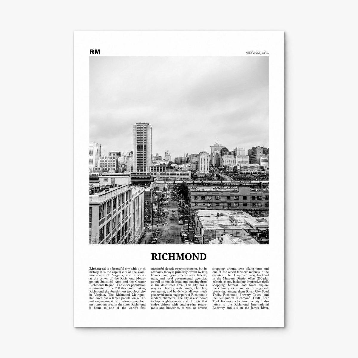 Richmond Newspaper No 2 Poster, print only (unframed)