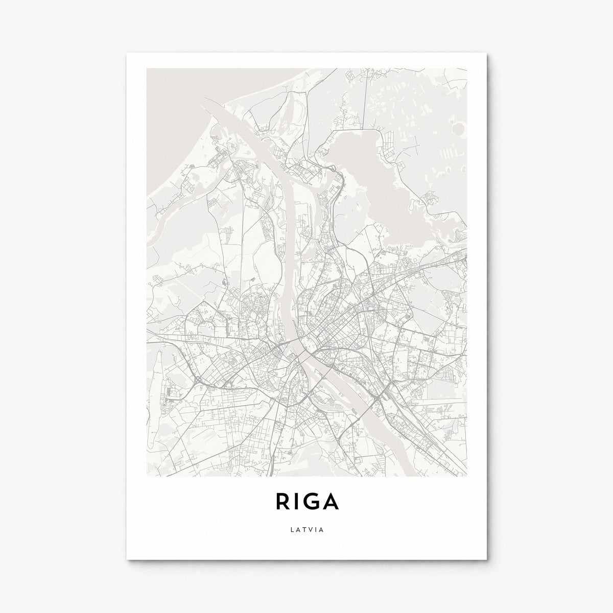 Riga Map Poster, print only (unframed)