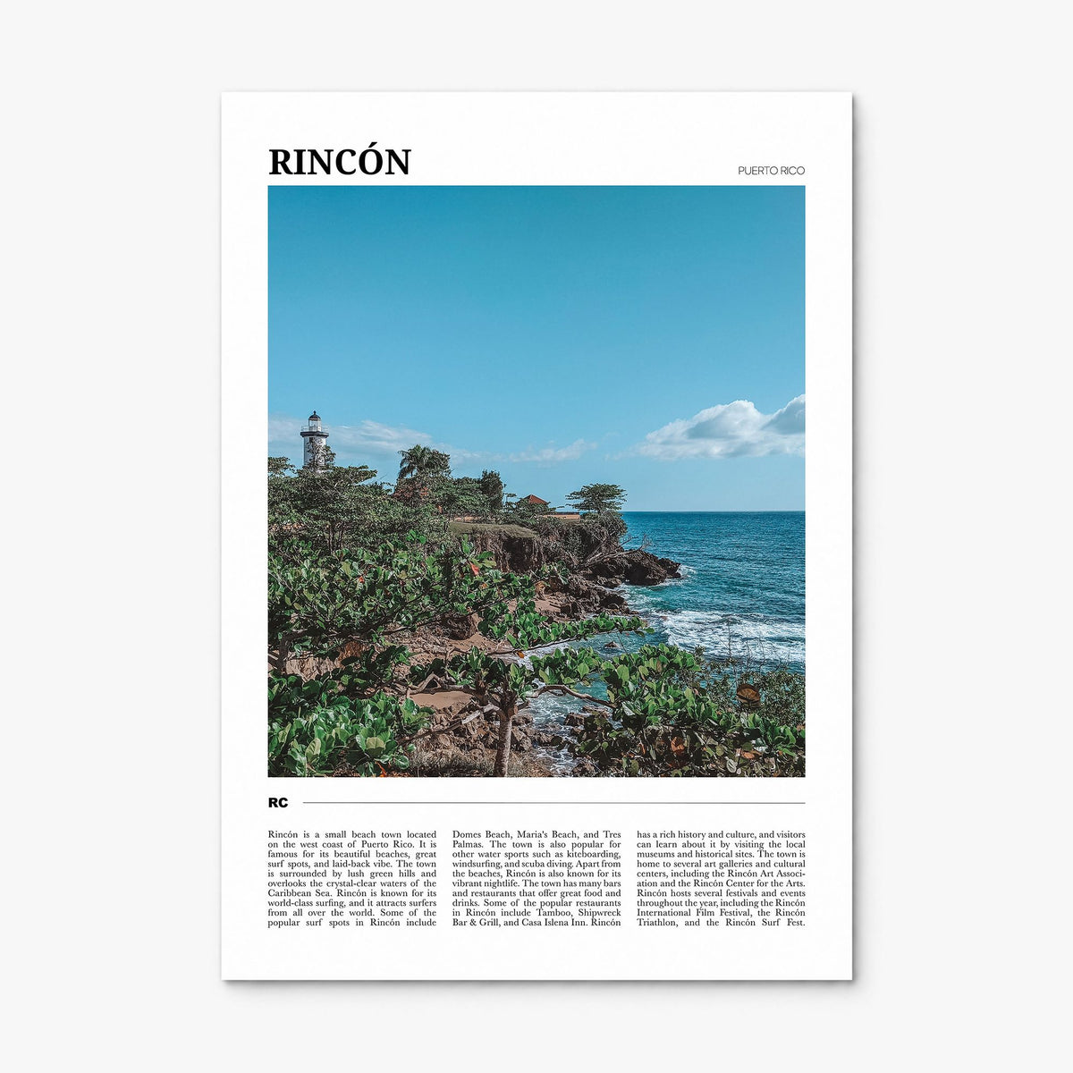 Rincón Travel Poster, print only (unframed)