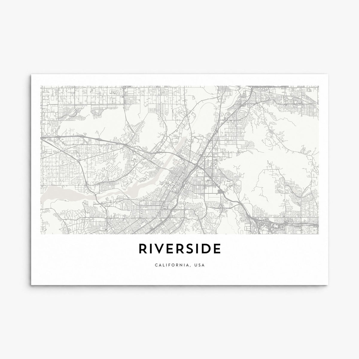 Riverside Map Poster, print only (unframed)
