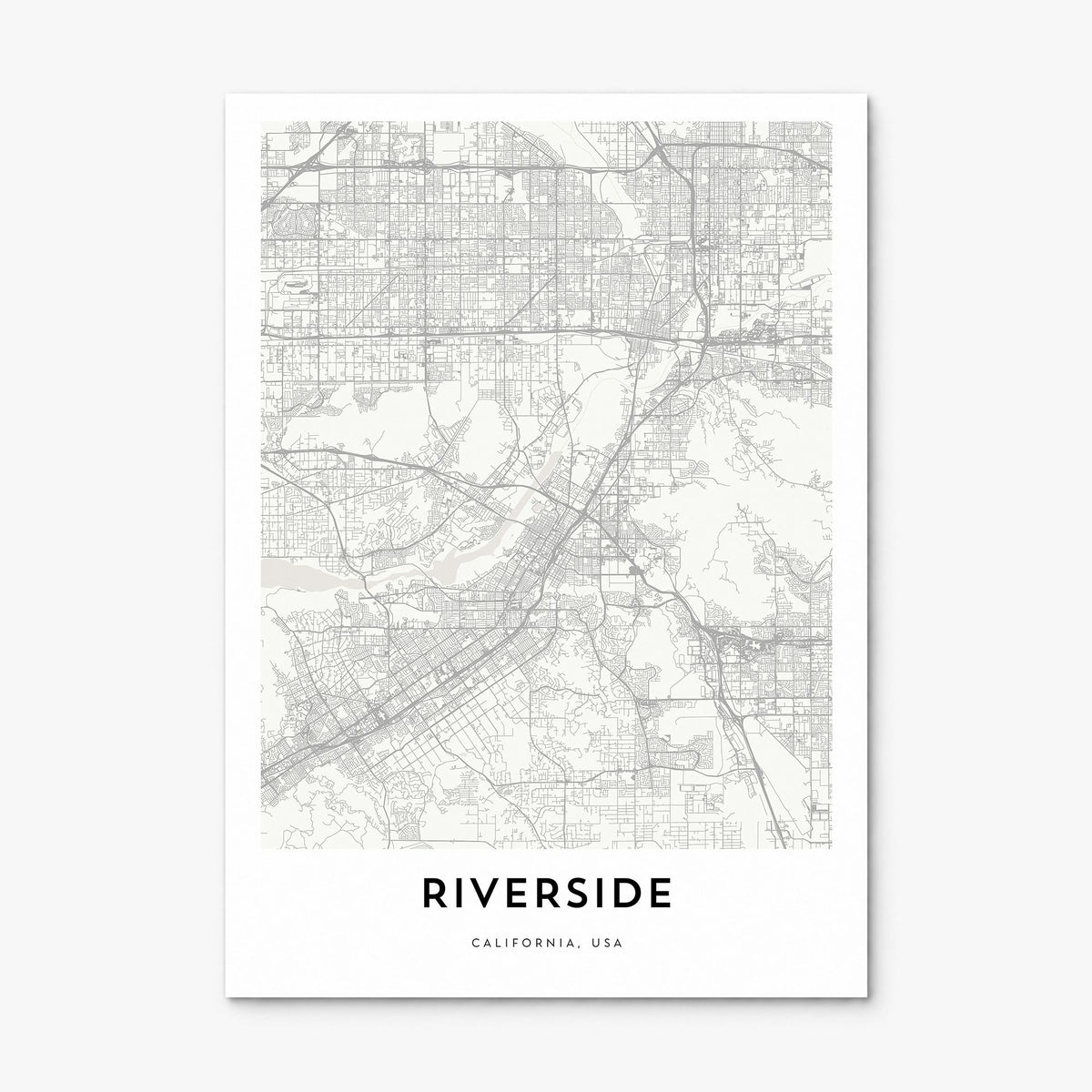 Riverside Map Poster, print only (unframed)