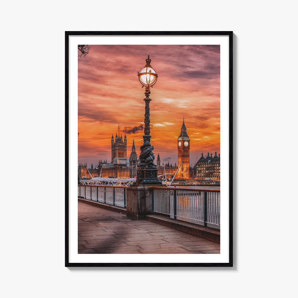 Riverside no. 2 colorful photo poster of California, USA – vertical wall art, unframed print shown in interior mockup