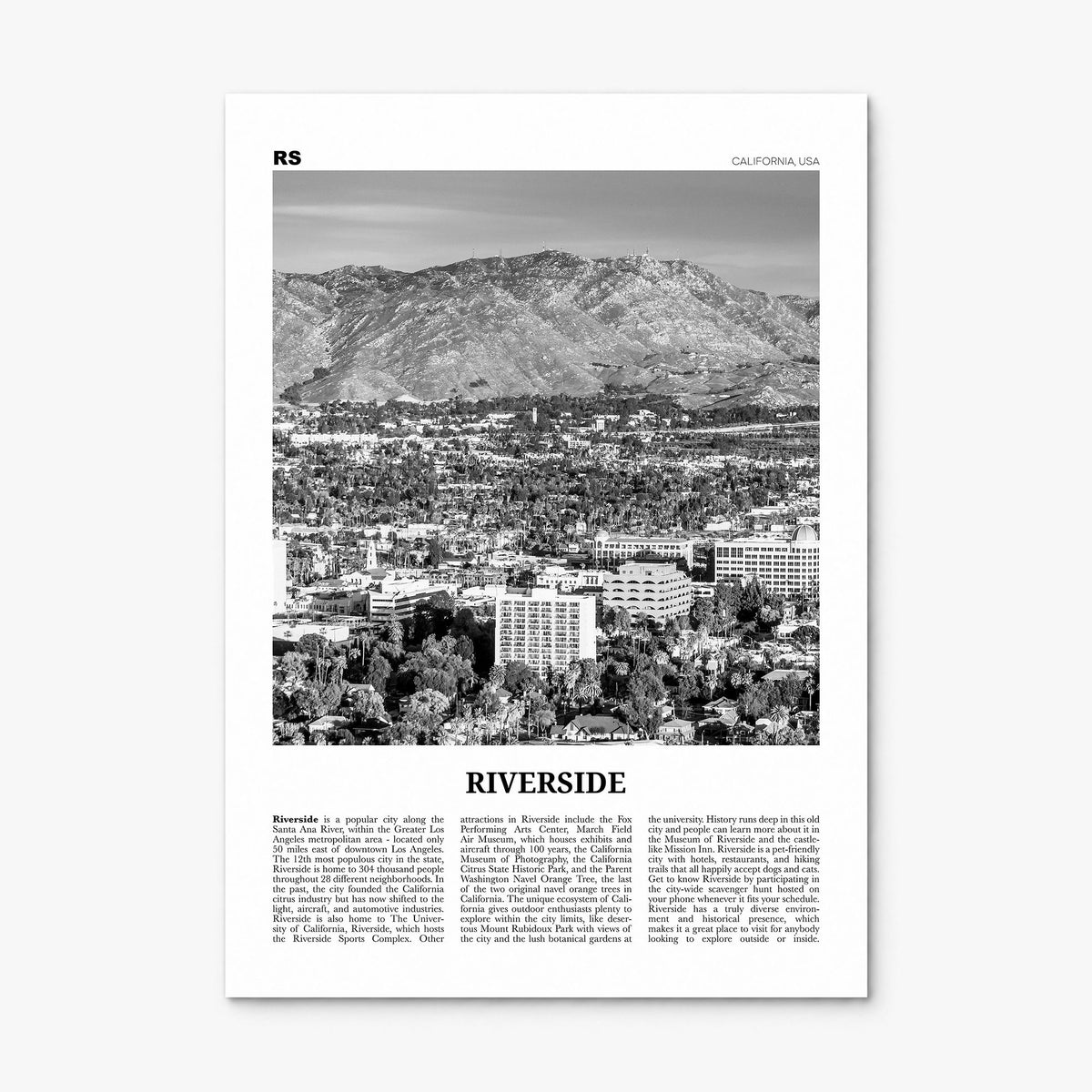 Riverside Newspaper Poster, print only (unframed)