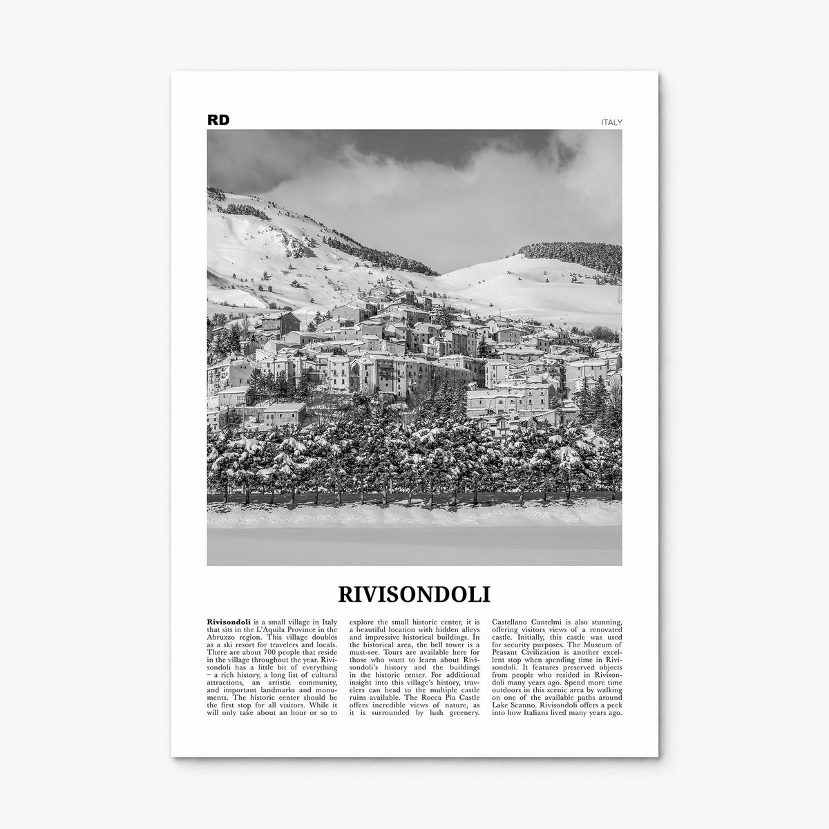 Rivisondoli Newspaper Poster, print only (unframed)