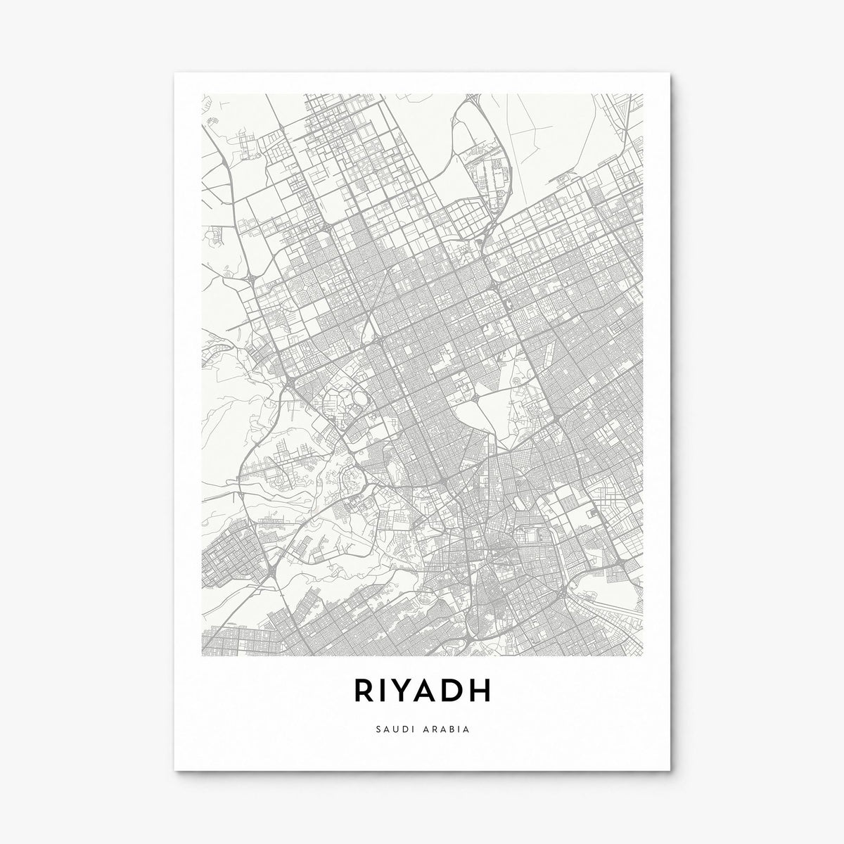 Riyadh Map Poster, print only (unframed)