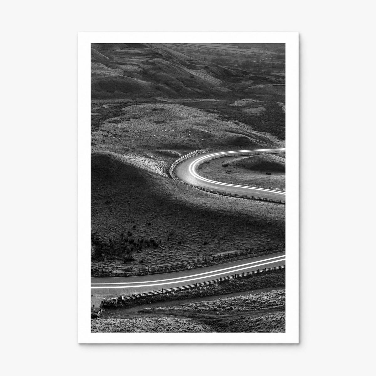 Road Photo No 2 Poster, print only (unframed), white border