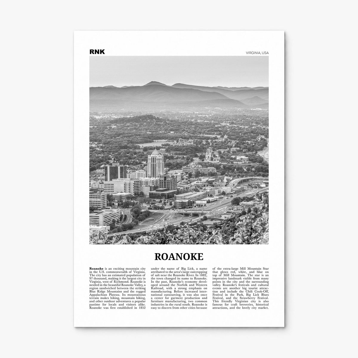 Roanoke Newspaper No 1 Poster, print only (unframed)