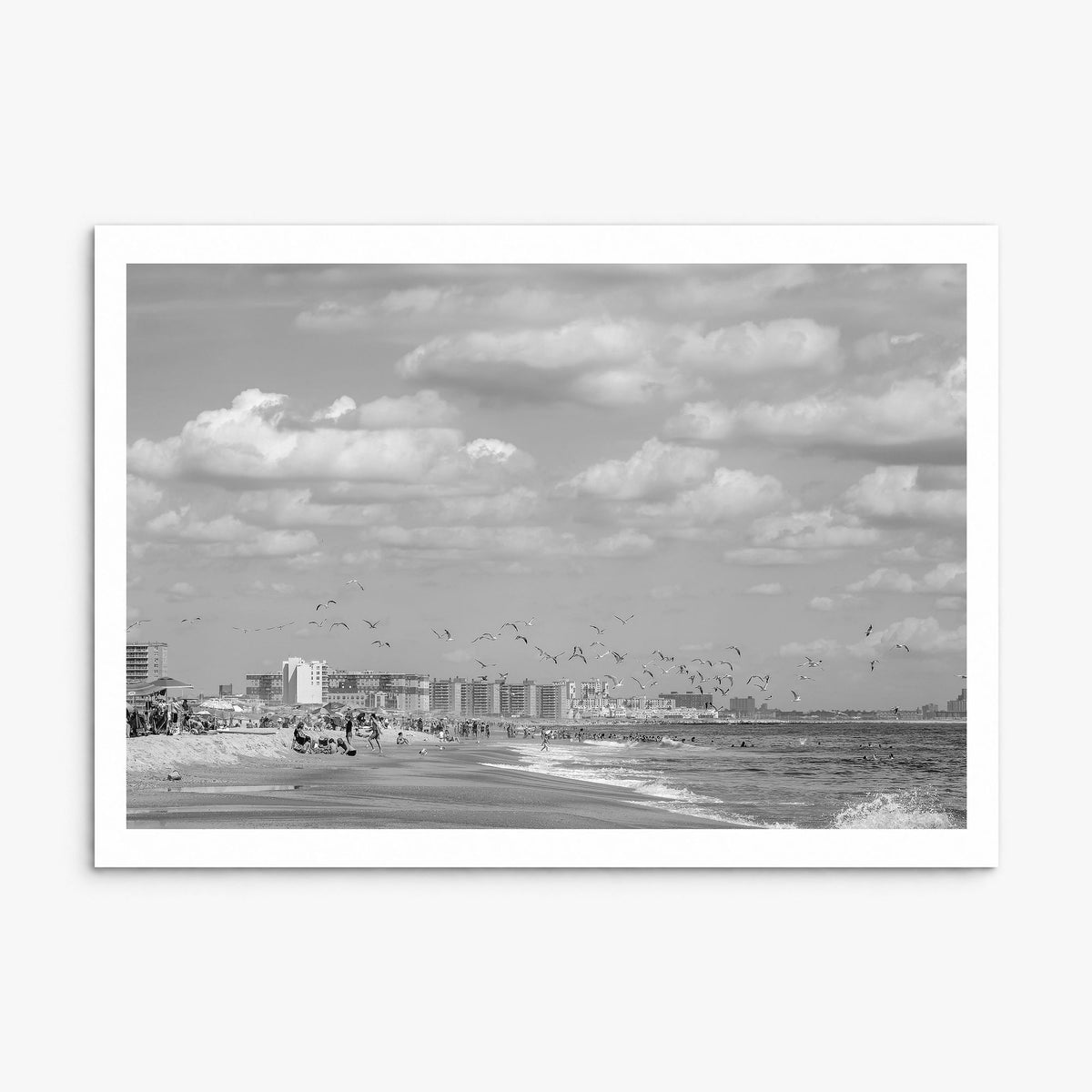 Rockaway Beach Photo Poster, print only (unframed), white border