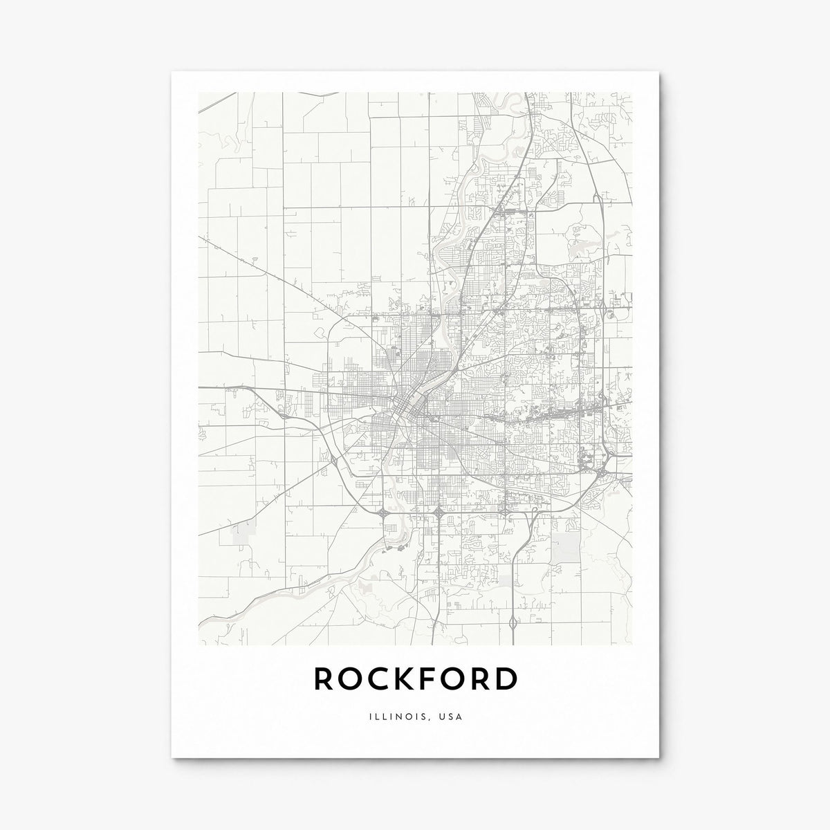 Rockford Map Poster, print only (unframed)