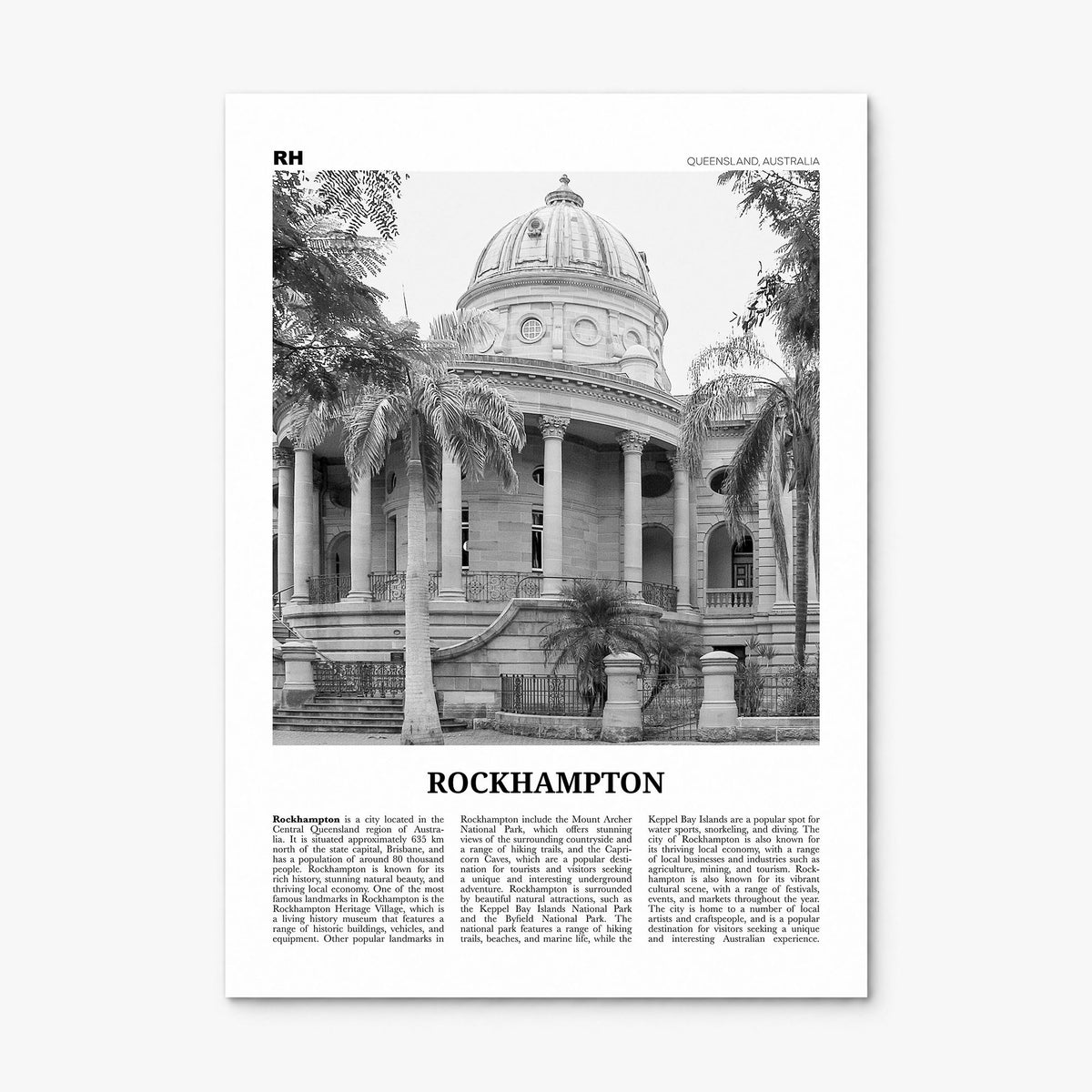 Rockhampton Newspaper Poster, print only (unframed)