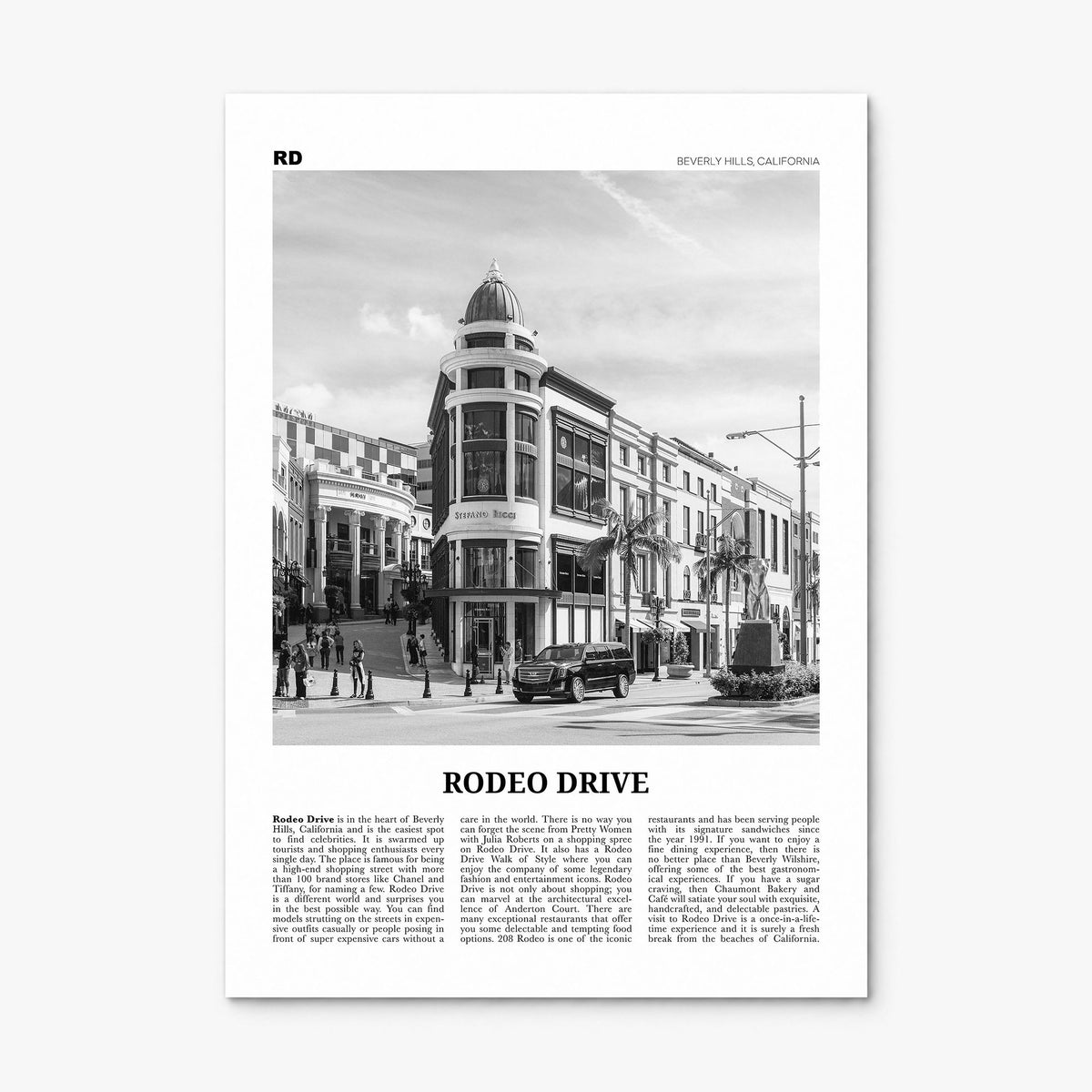 Rodeo Drive Newspaper Poster, print only (unframed)