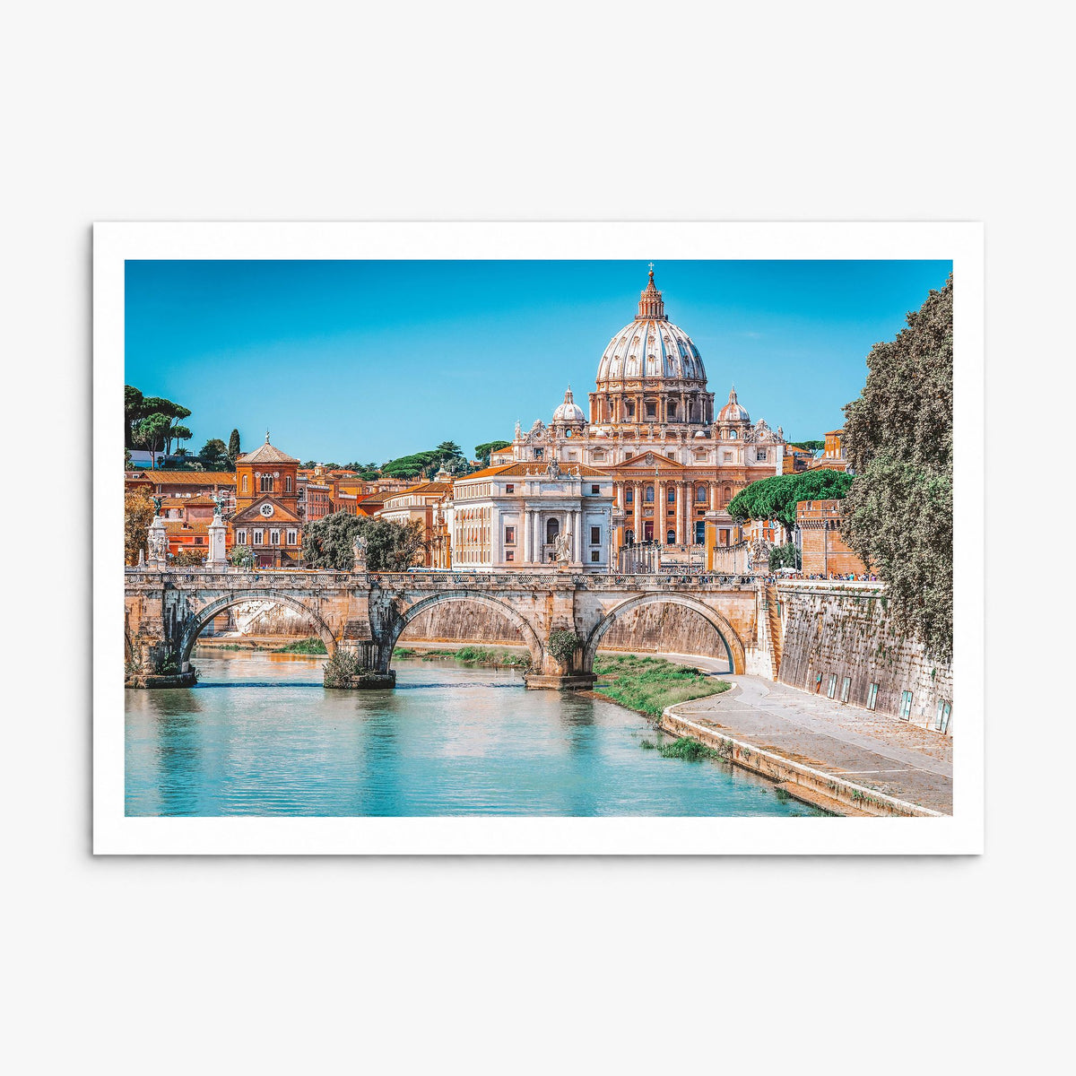 Rome Photo Poster, print only (unframed), white border