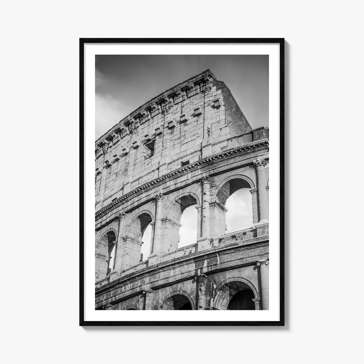 Rome no. 3 black & white photo poster of Italy – vertical wall art, unframed print shown in interior mockup