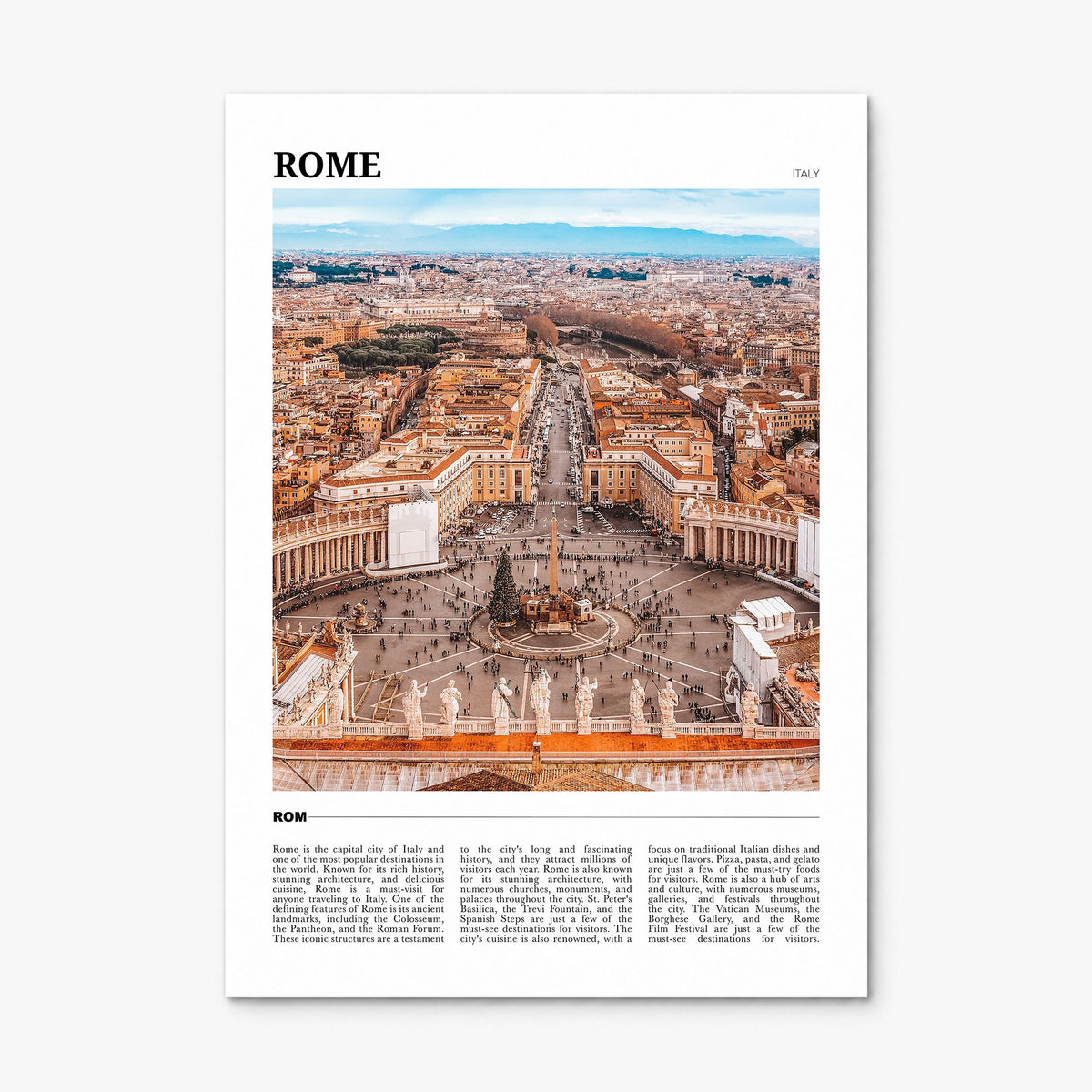 Rome Travel Poster, print only (unframed)