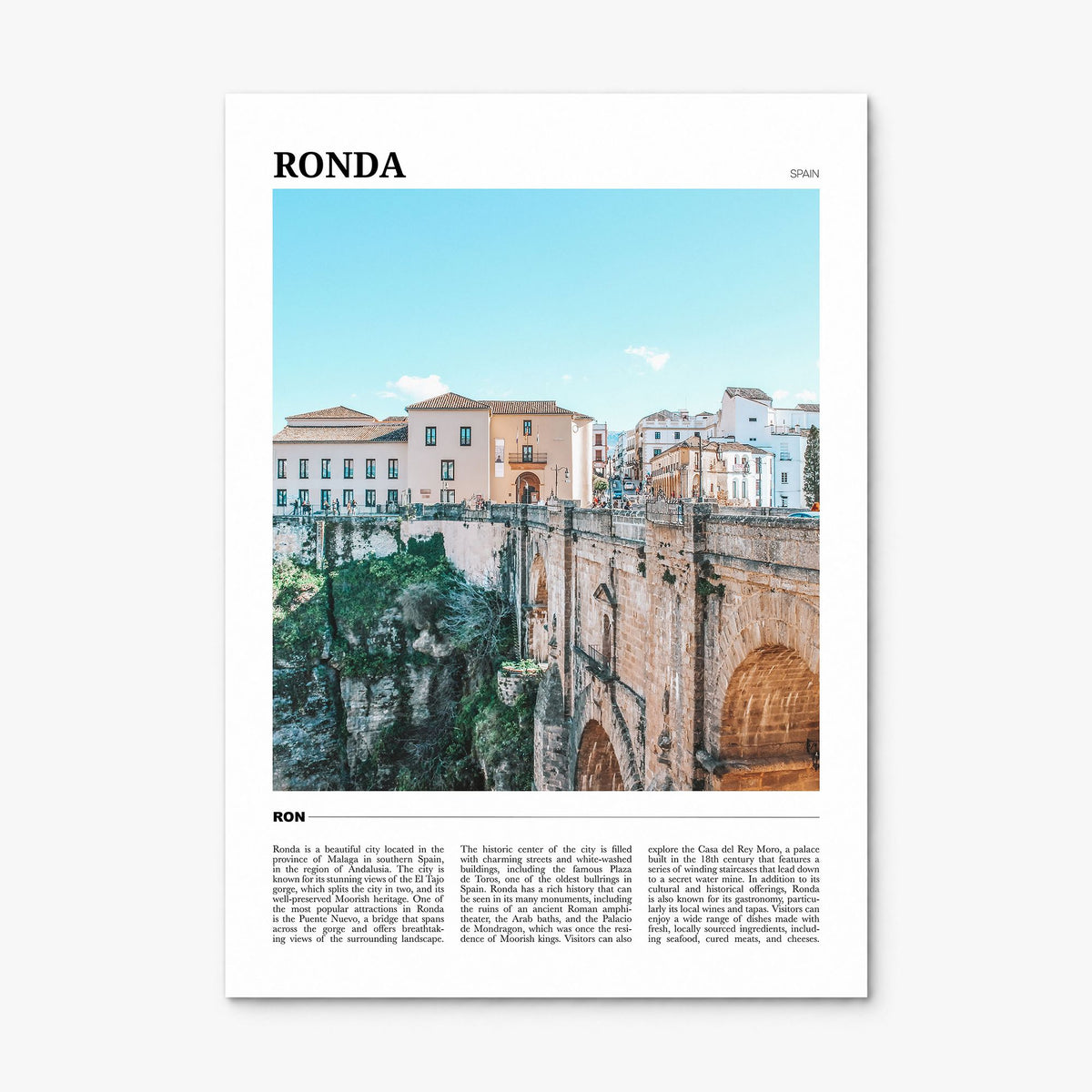 Ronda Travel Poster, print only (unframed)