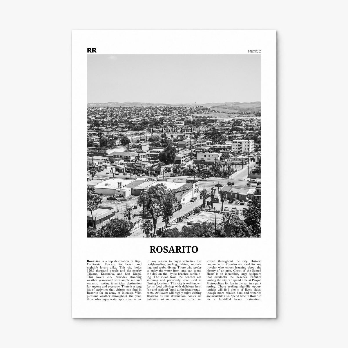 Rosarito Newspaper Poster, print only (unframed)