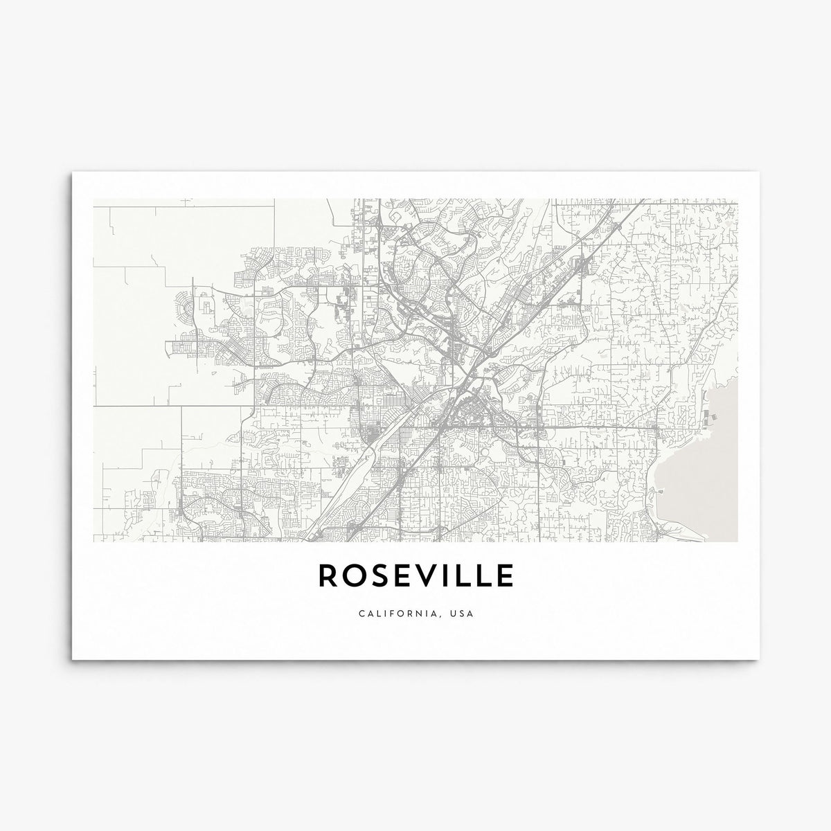 Roseville Map Poster, print only (unframed)