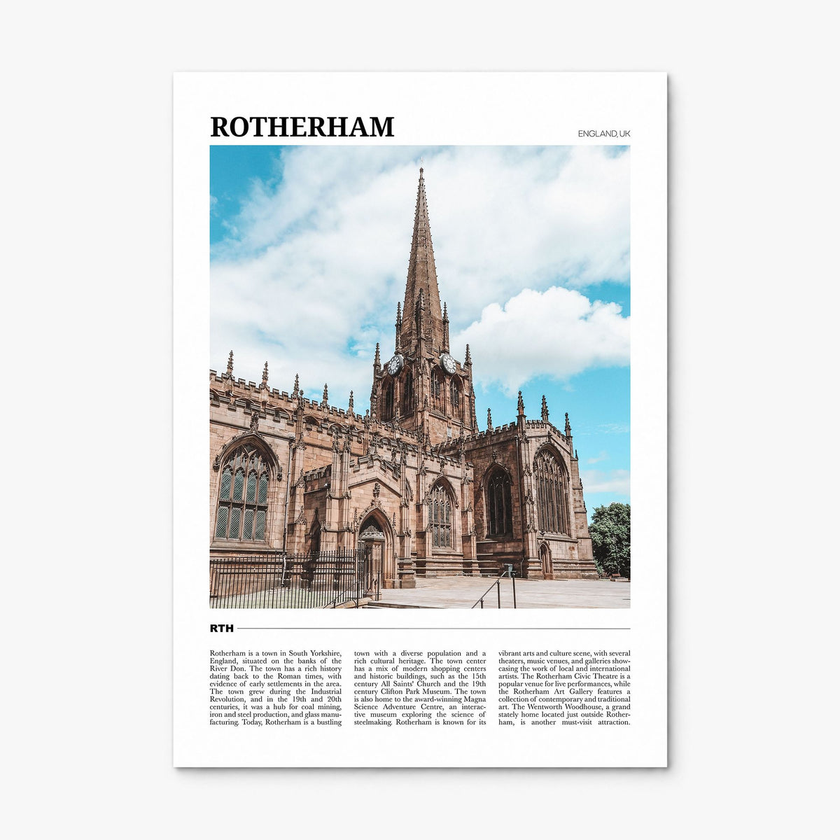 Rotherham Travel Poster, print only (unframed)