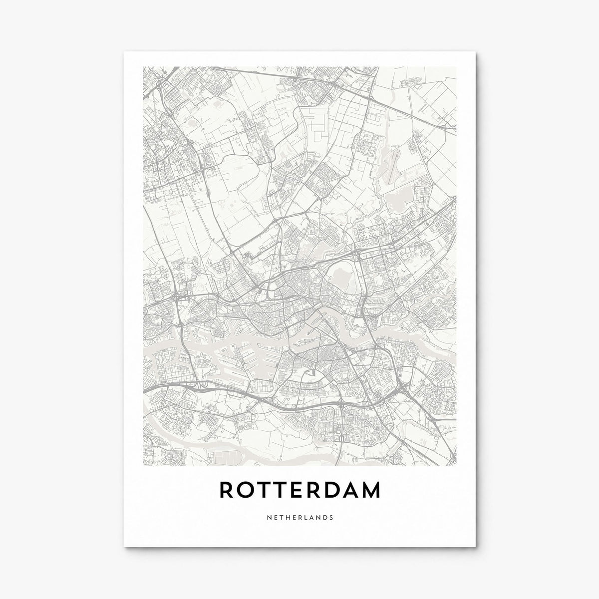 Rotterdam Map Poster, print only (unframed)