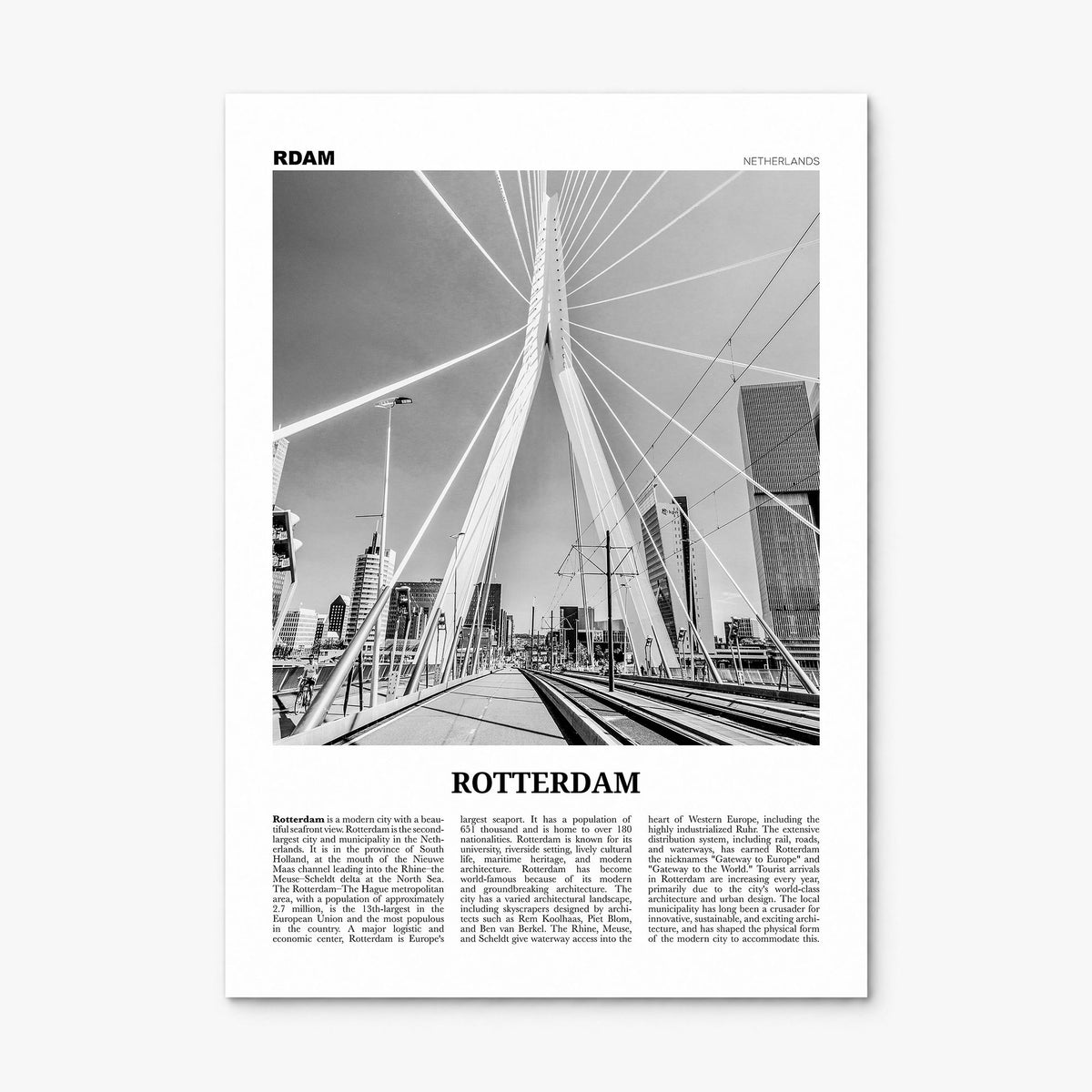 Rotterdam Newspaper No 1 Poster, print only (unframed)