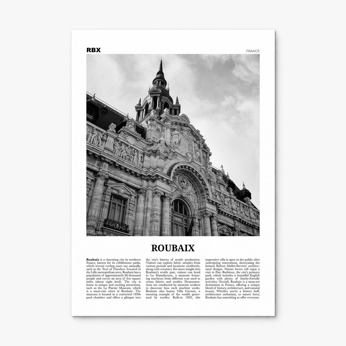 Roubaix Newspaper Poster, print only (unframed)