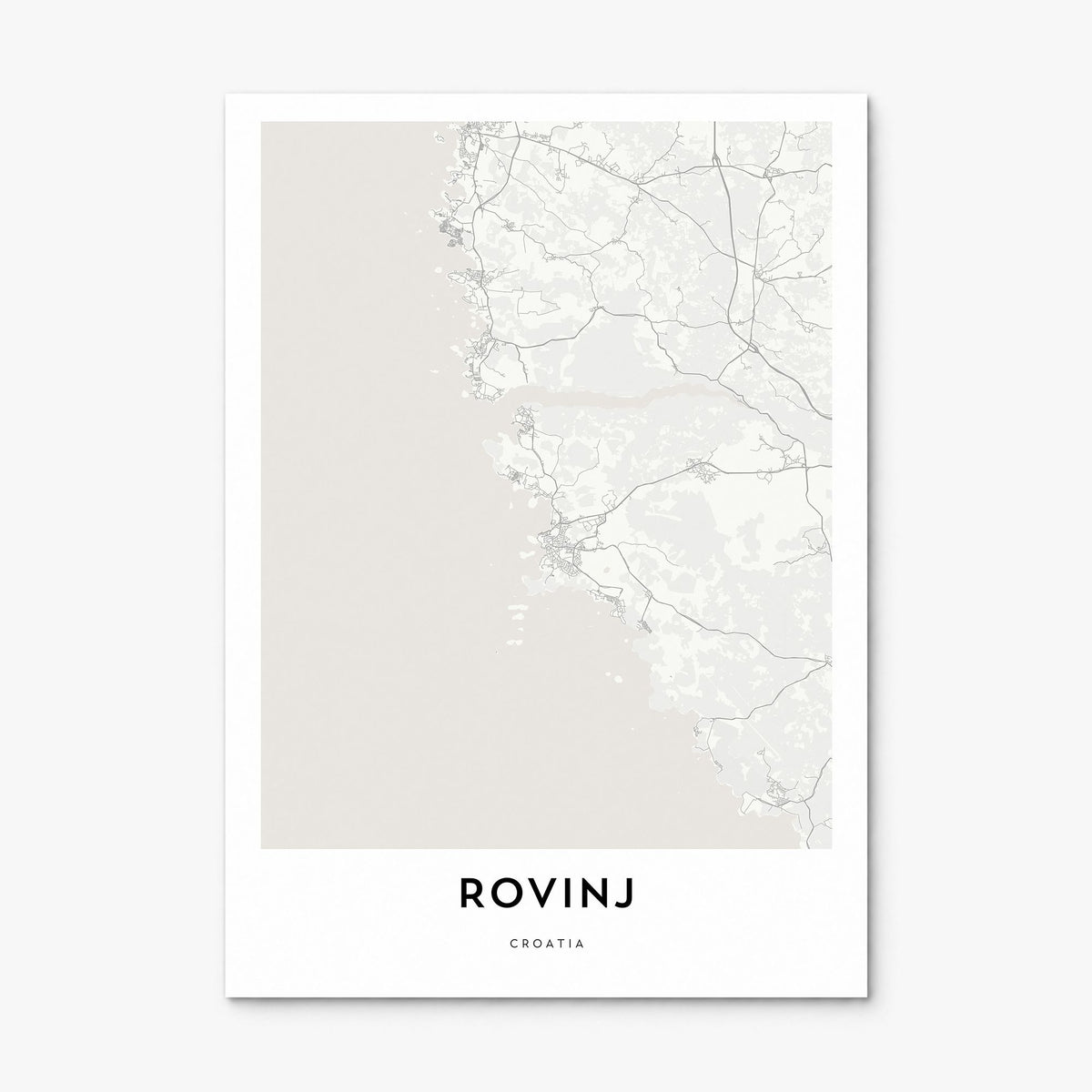 Rovinj Map Poster, print only (unframed)
