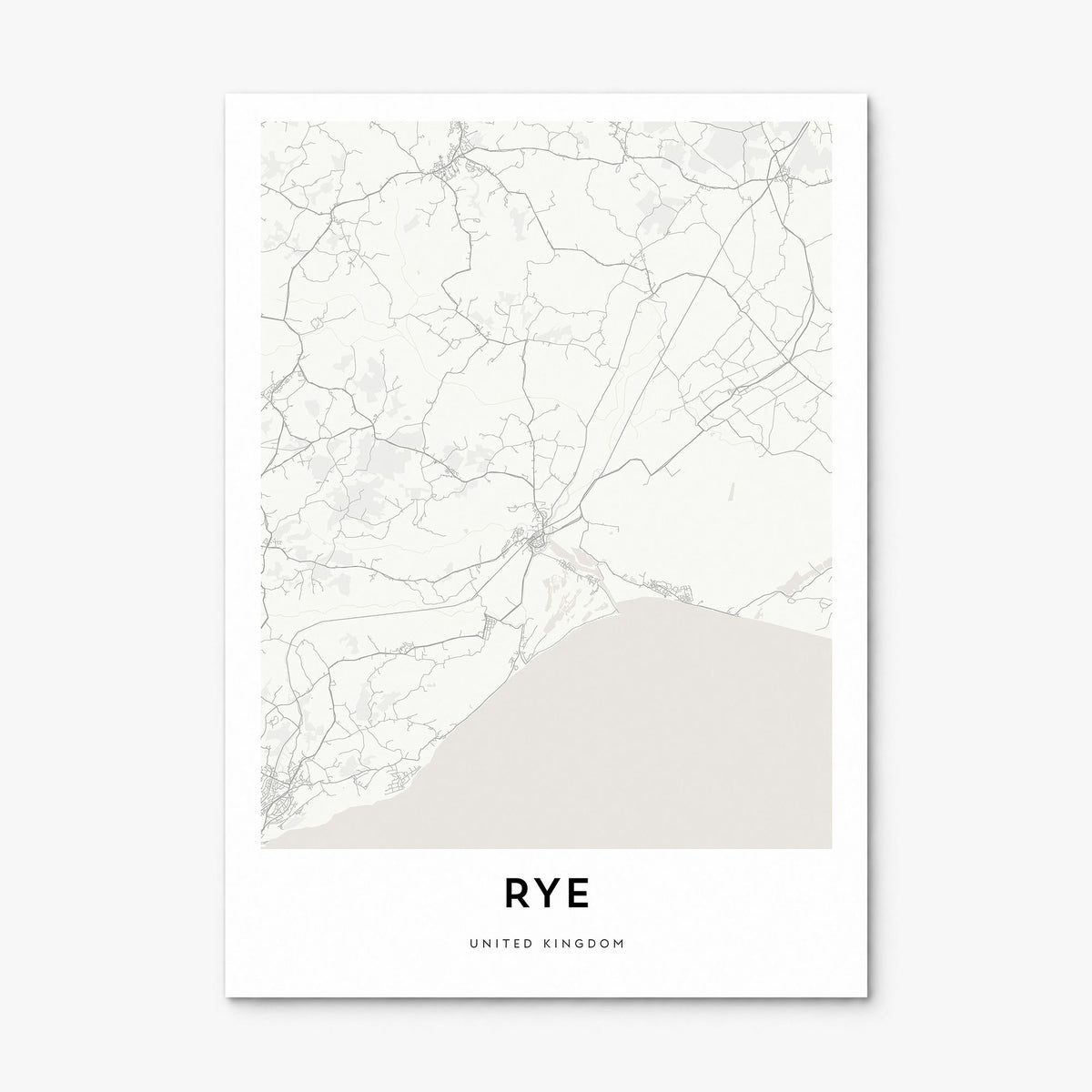 Rye Map Poster, print only (unframed)