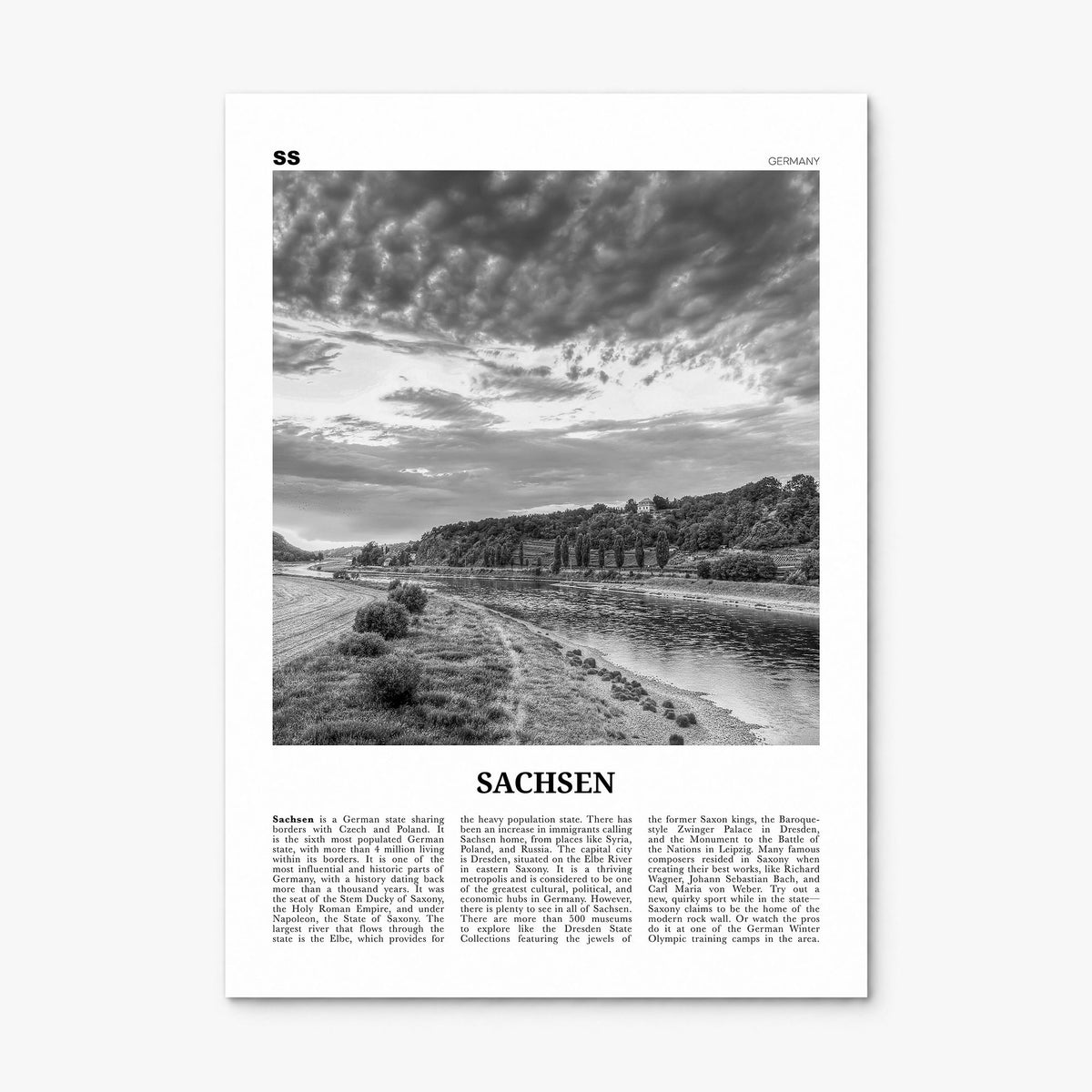 Sachsen Newspaper Poster, print only (unframed)