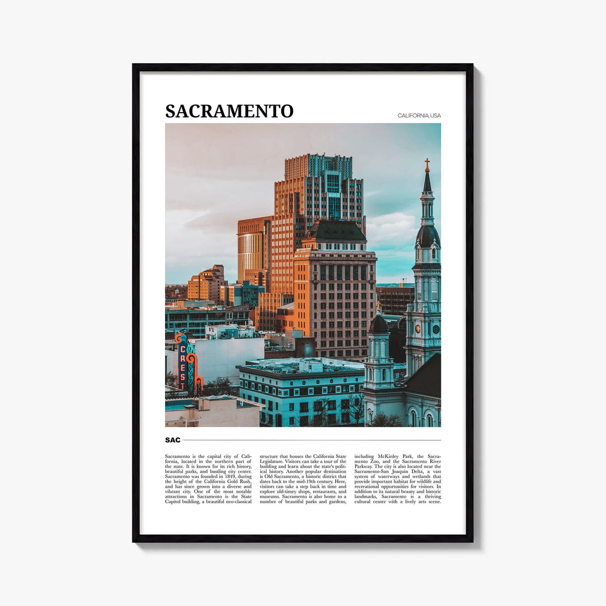 Sacramento Travel Poster