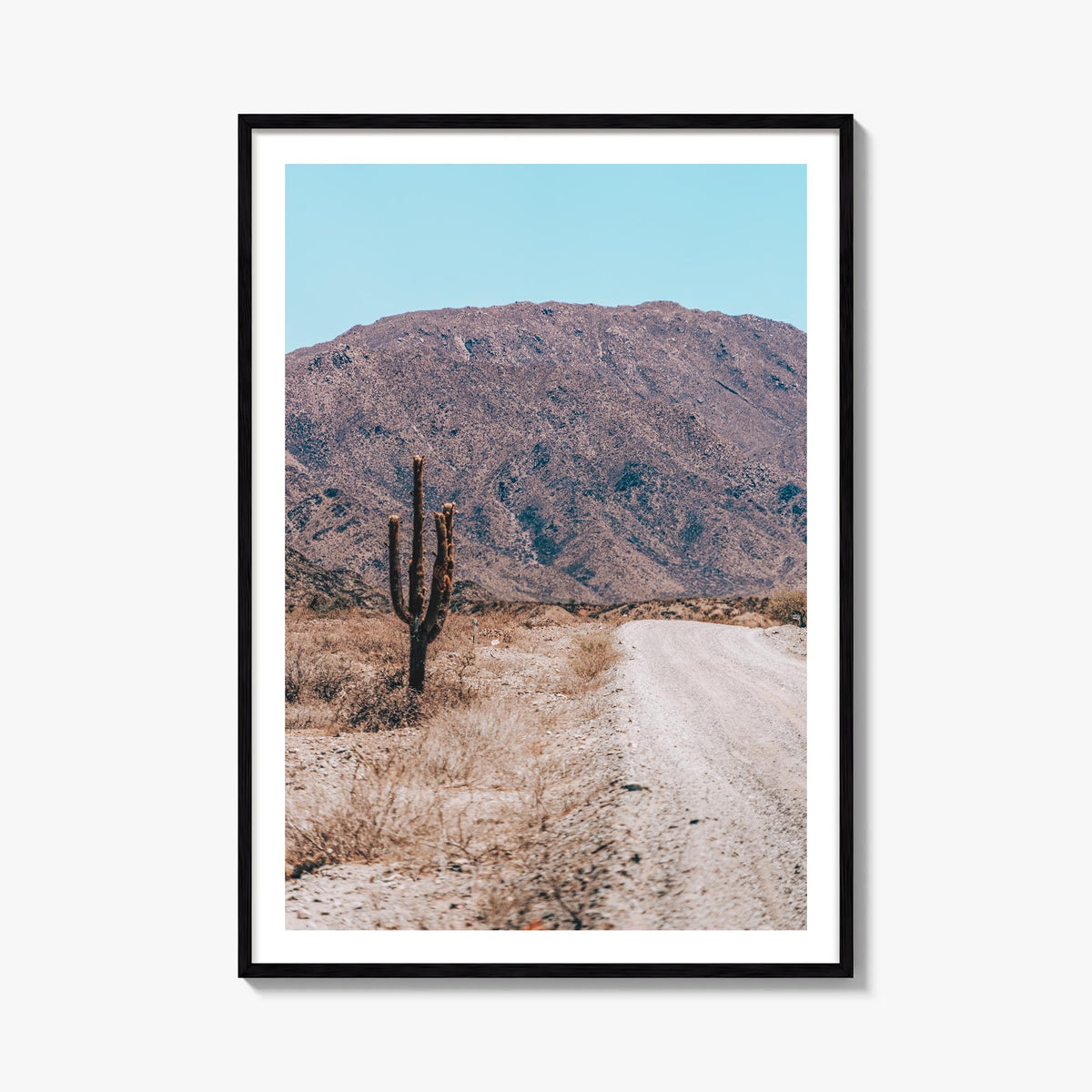 Saguaro National Park no. 3 colorful photo poster of Arizona, USA – vertical wall art, unframed print shown in interior mocku