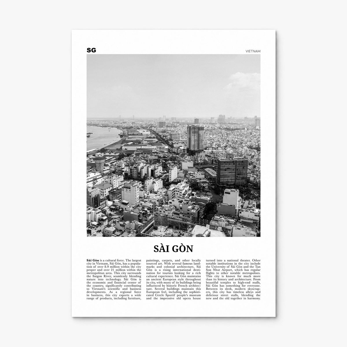 Sài Gòn Newspaper Poster, print only (unframed)