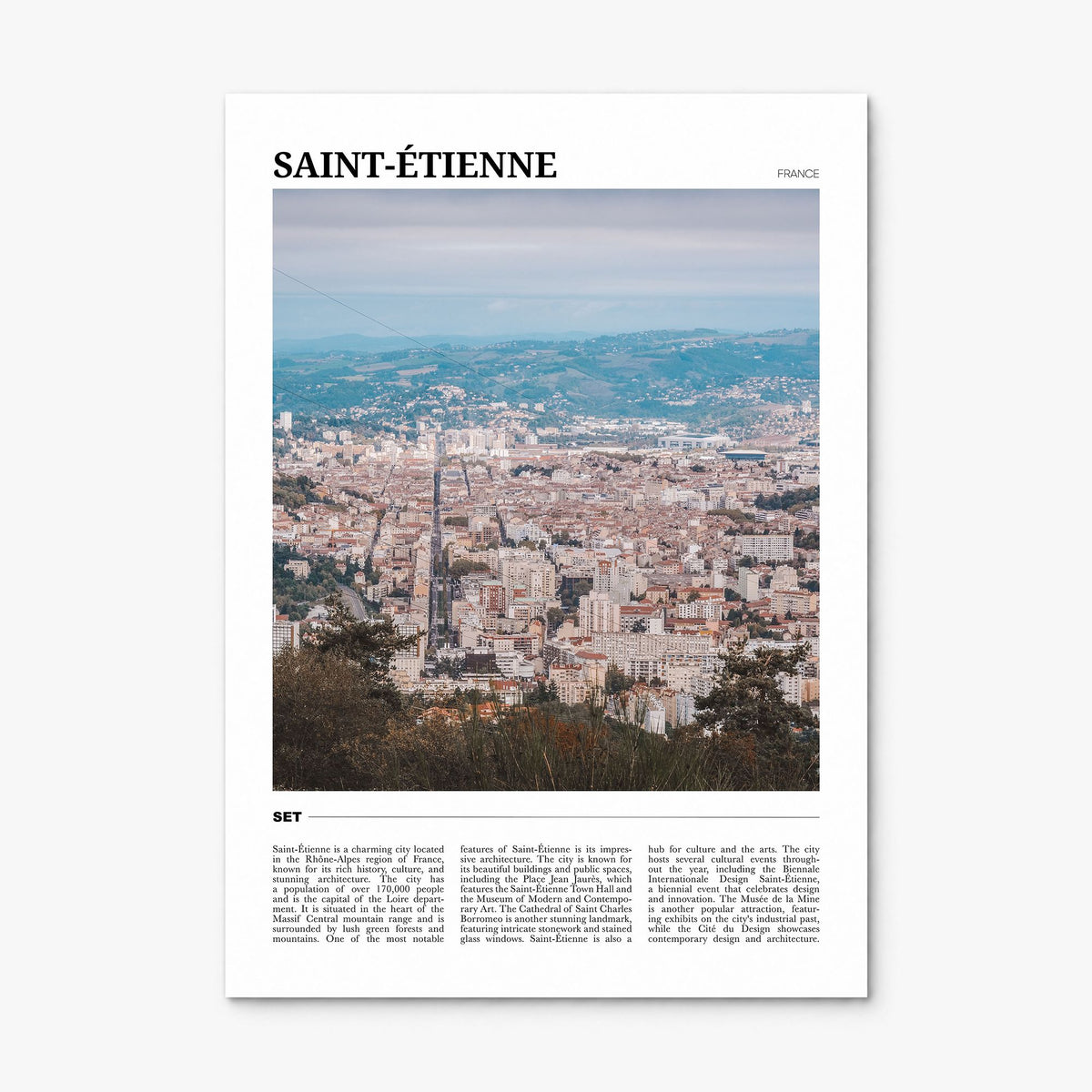 Saint-Étienne Travel Poster, print only (unframed)