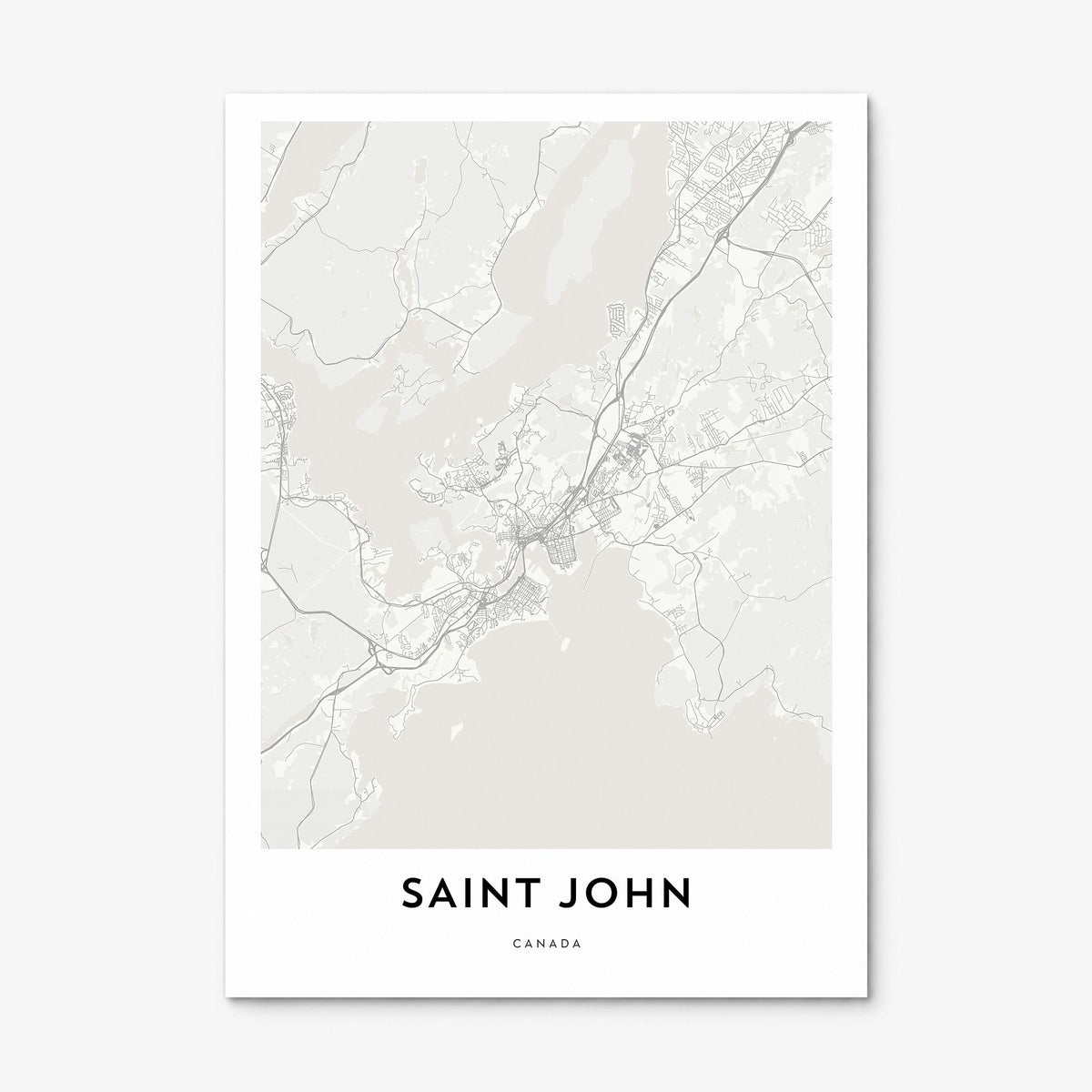 Saint John Map Poster, print only (unframed)