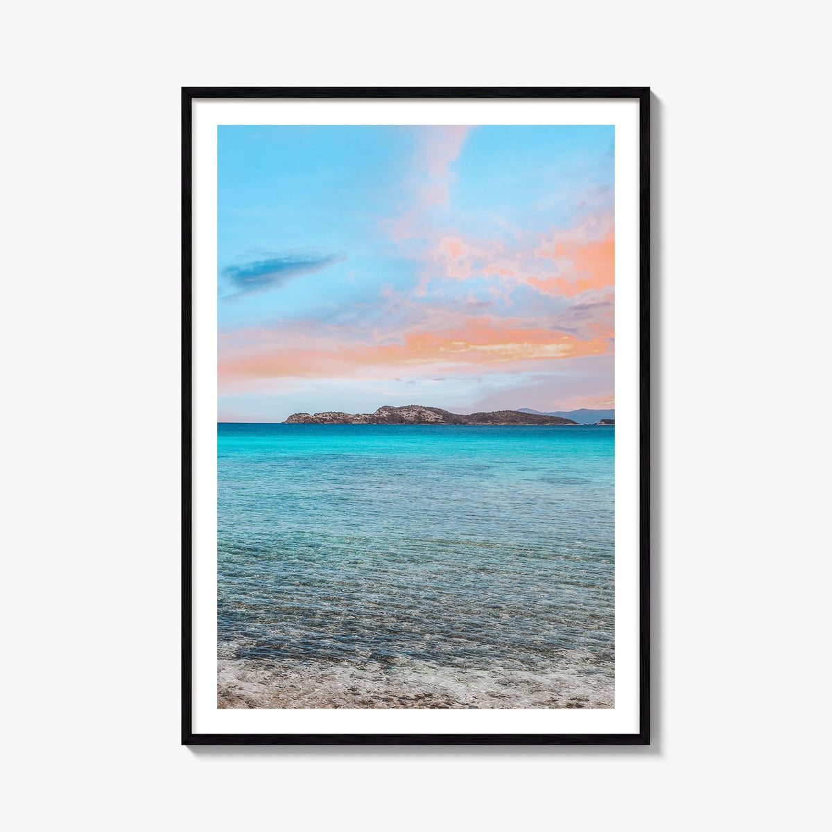 Saint Thomas no. 2 colorful photo poster of United States Virgin Islands – vertical wall art, unframed print shown in interio