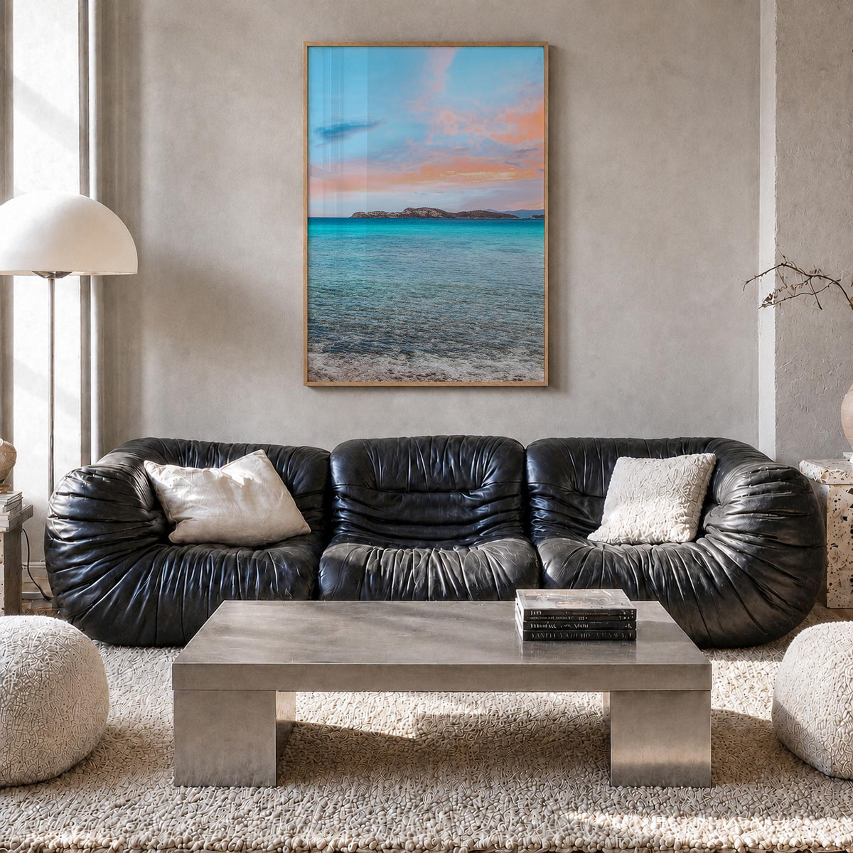 Saint Thomas no. 2 colorful photo poster of United States Virgin Islands – vertical wall art in natural wood frame, hanging o