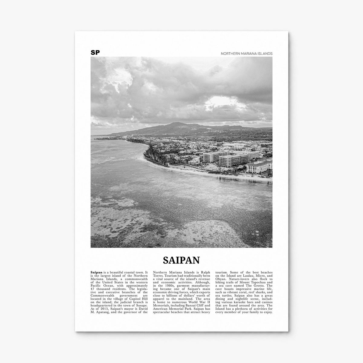 Saipan Newspaper Poster, print only (unframed)