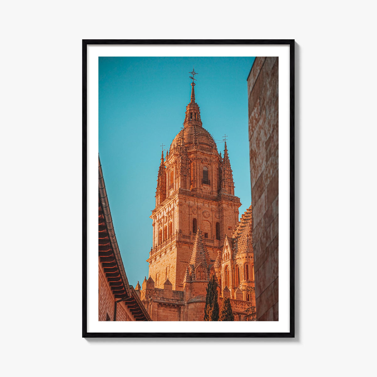 Salamanca colorful photo poster of Spain – vertical wall art, unframed print shown in interior mockup