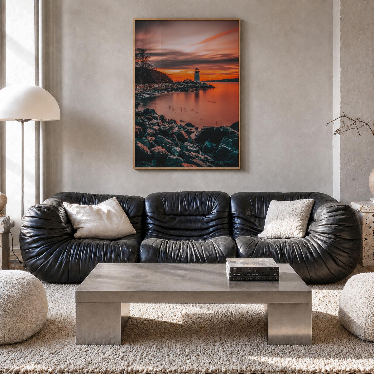 Salem, Massachusetts colorful photo poster of Massachusetts, USA – vertical wall art in natural wood frame, hanging on wall