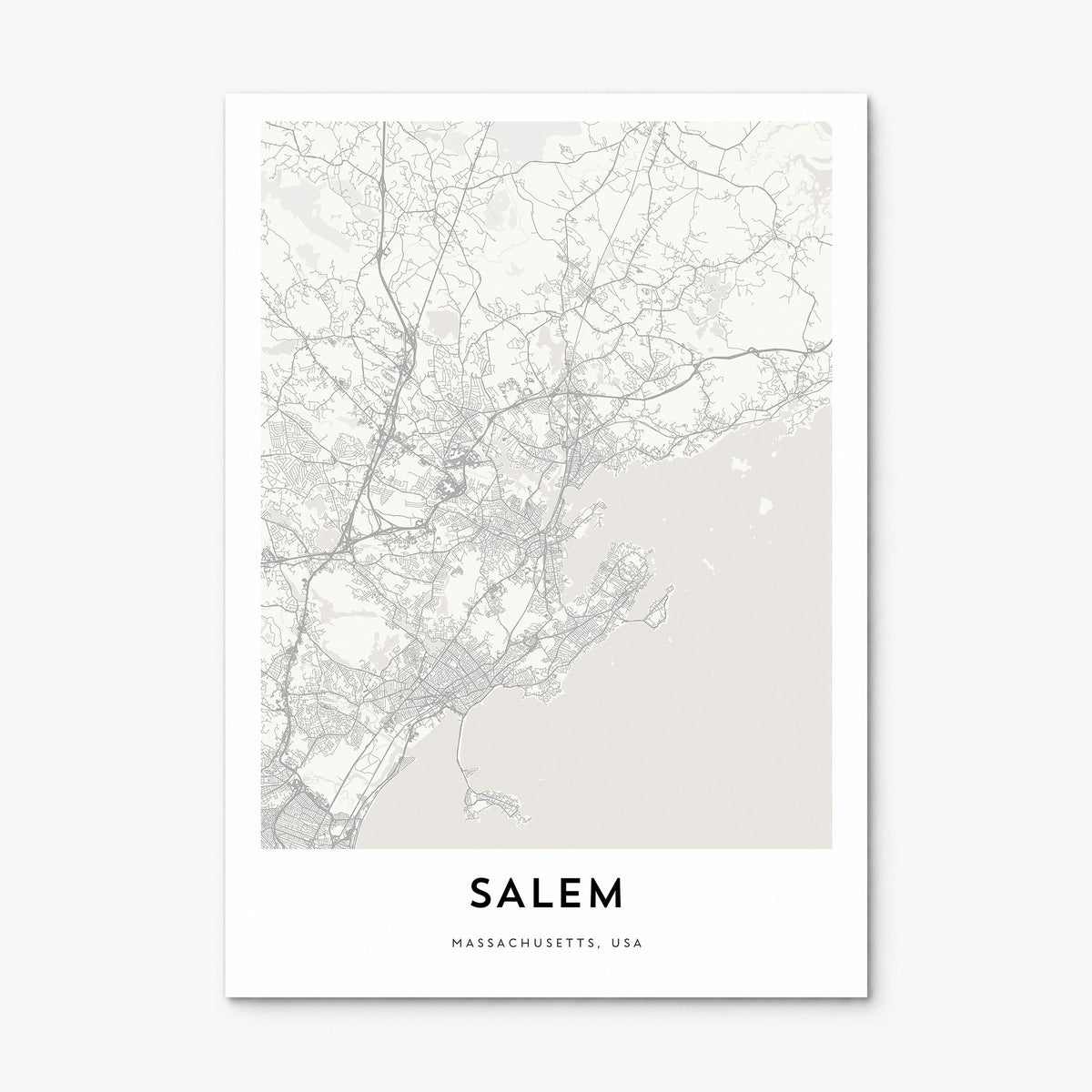 Salem, Massachusetts Map Poster, print only (unframed)